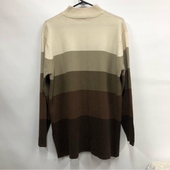 Kathy Lee collection mock neck sweater women’s XL multi color stripe - Picture 2 of 6